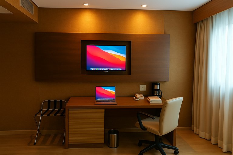 Flat Equipado - Ao Lado do Shopping Ibirapuera e Parque Ibir