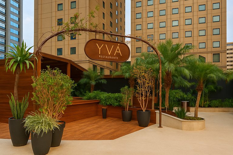 Flat Equipado - Ao Lado do Shopping Ibirapuera e Parque Ibir