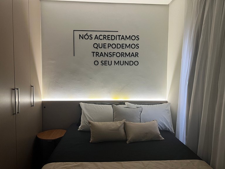 Studio com academia e lavanderia no prédio