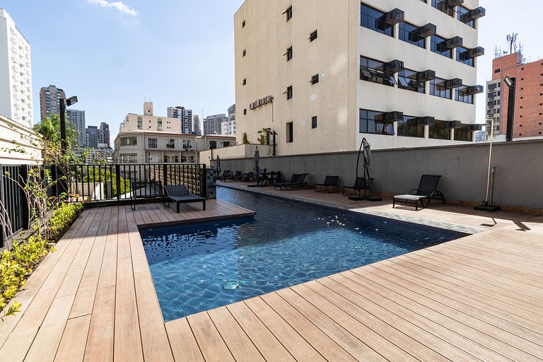 Suíte com Piscina & Cozinha Completa - Brooklin Morumbi, SP