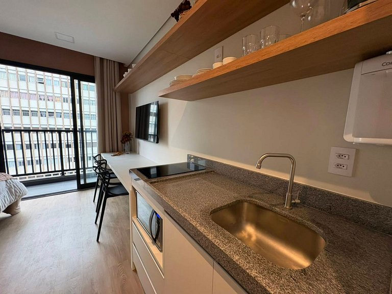 Studio Aconchegante e Moderno no Centro de SP