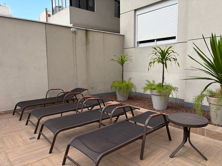 Studio com Piscina em Santa Cecília