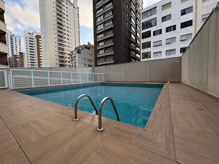 Studio com Piscina em Santa Cecília