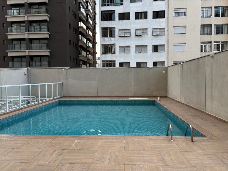 Studio com Piscina em Santa Cecília