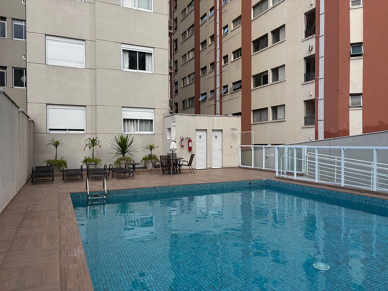 Studio com Piscina em Santa Cecília